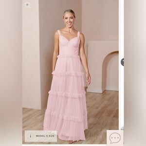 Revelry Sloan Baby Pink Bridesmaid dress